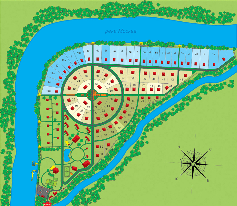 Генеральный план поселка "Княжий Берег"